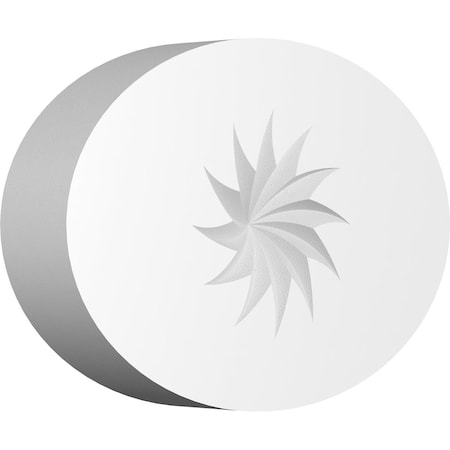 Ekena Millwork Standard Dalton Spiral Rosette With Square Edge, 3"W x 2"H x 1/2"P ROSP030X020X050DAL12